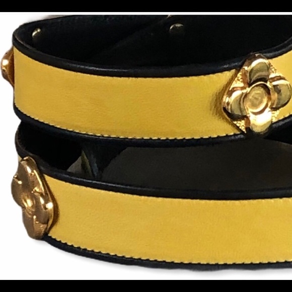 ESCADA vintage yellow leather embellished belt - Picture 4 of 4